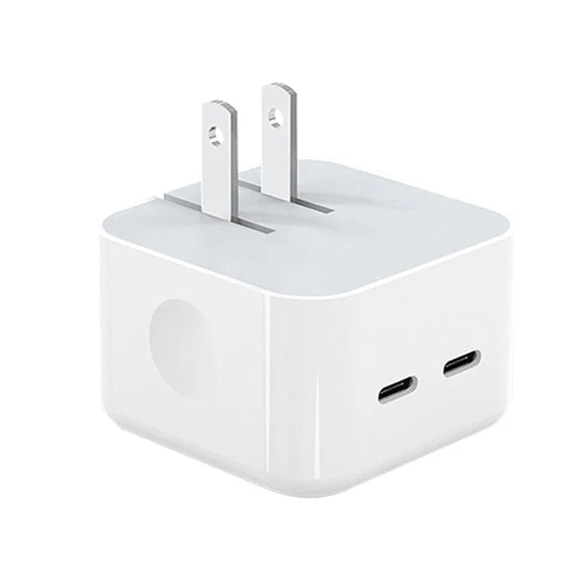 40W Dual USB C Port Fast Charger Foldable Type C EU UK US Plug Wall Charger Block For iPhone 14 Pro Max 12 13 iPad Power Adapter