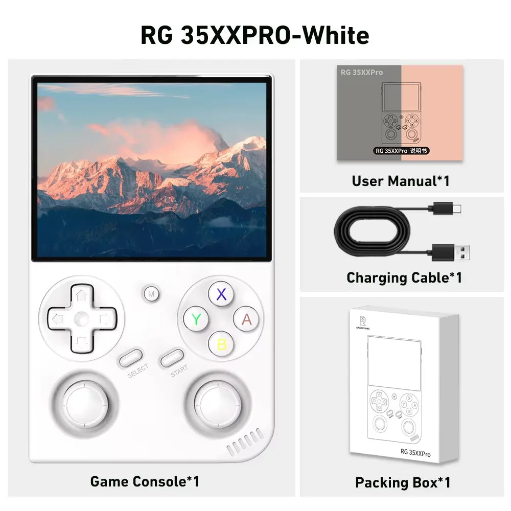 ANBERNIC RG35XX PRO Video Game Consoles 3.5'' IPS Screen Linux 64-bit TV Output Handheld Game Players PSP Kid Gifts RG35XXPRO