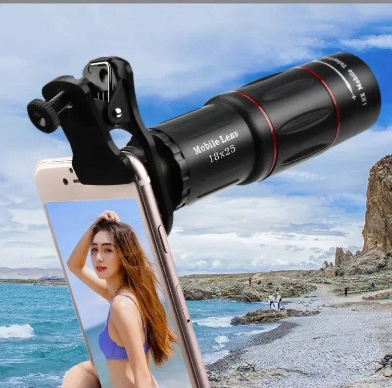 Universal Mobile Phone Telephoto Lens External Zoom Camera Lens for Concerts 18x Magnification