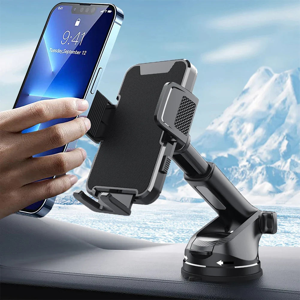 Gravity Sucker Car Phone Holder 360° Rotation Dashboard Mobile Phone Stand Universal Cell Phone Support for Trucks RVs Vehicles