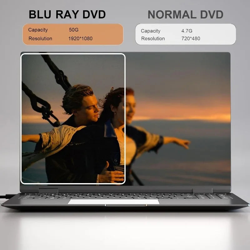 External Bluray CD DVD Drives USB3.0 and Type-C CD DVD Reader and Writter 3D Slim Optical CD Drive Compatible with Windows MacOS