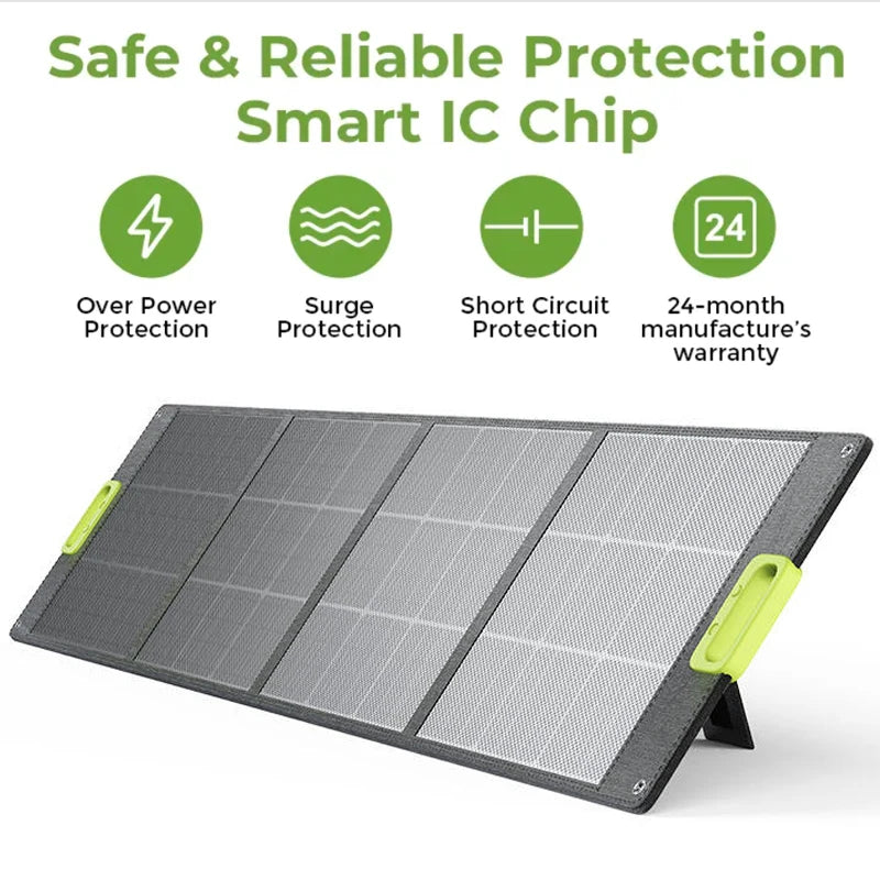Portable Waterproof Foldable Solar Panel Kit 100W to 400W Charging Capacity for Outdoor Camping