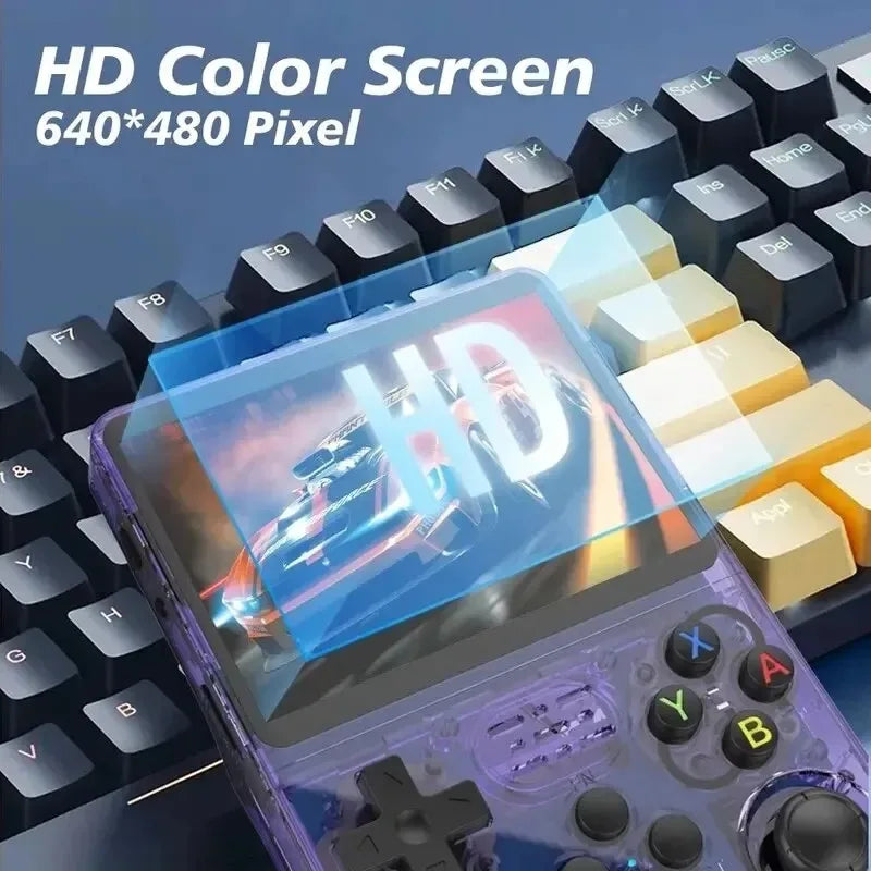 R36S Retro Handheld Video Game Console Linux System 3.5 Inch IPS Screen Portable Pocket Video Player R35S 64GB Games