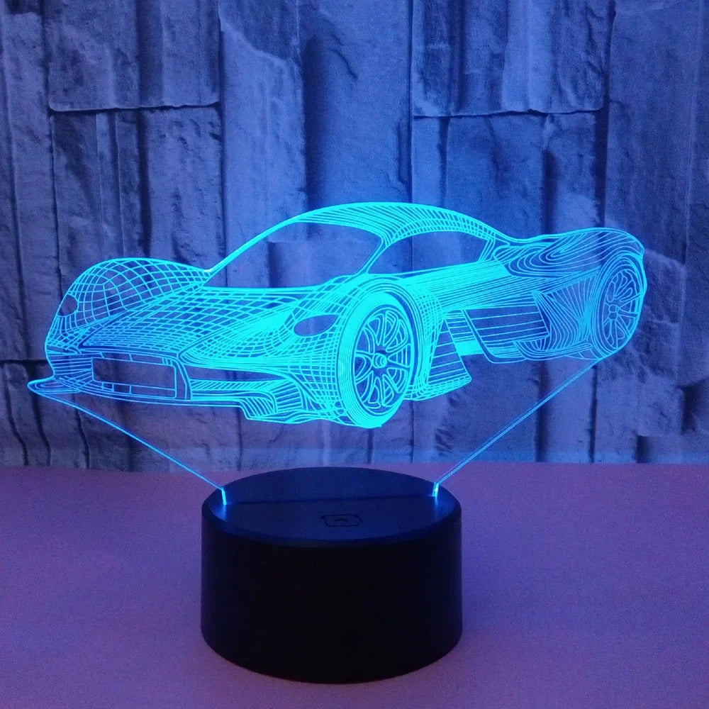 Formula 1 F1 Racing 3d LED Night Light Bedroom Custom Supercar Club Logo Write Name Superstar Lamp Birthday Gift For Boyfriend