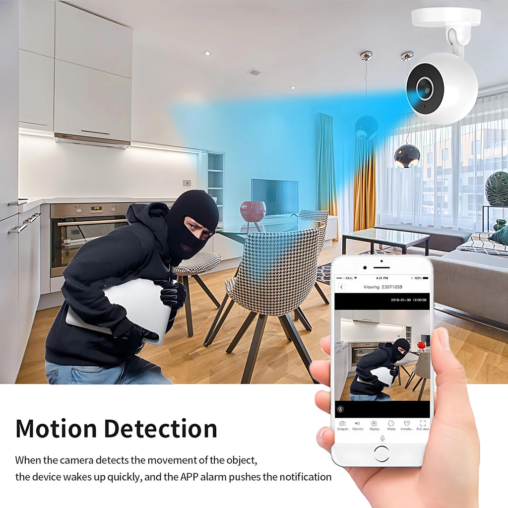 CCTV Smart 1080HD Wi-Fi Smart Home Security Camera 2MP HD Real-Time APP Alerts 2-Way Audio With Motion Tracking For Baby & Pet