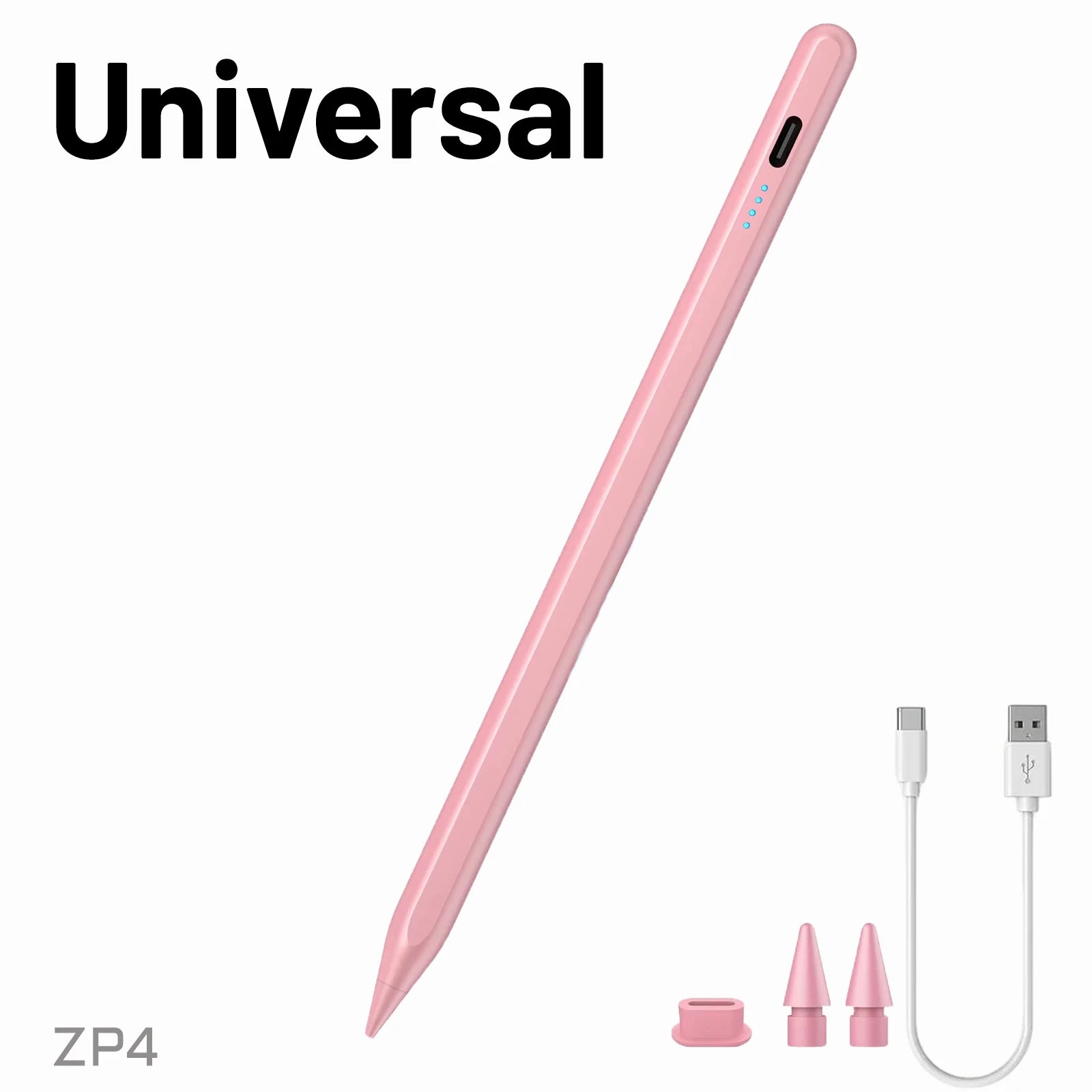 Universal Stylus Pen, Active Stylus Pen Compatible for iOS and Android Touchscreens/Phones, Rechargeable Stylus Pen with Dual To