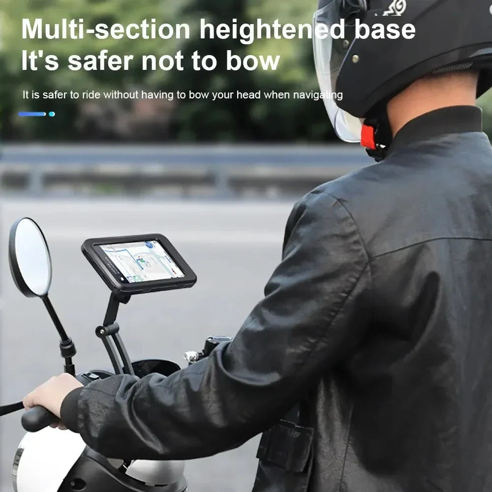 Universal Waterproof 360° Swivel Phone Mount for Motorcycle/Bike Adjustable GPS Holder for Cellphones & Navigation Apps