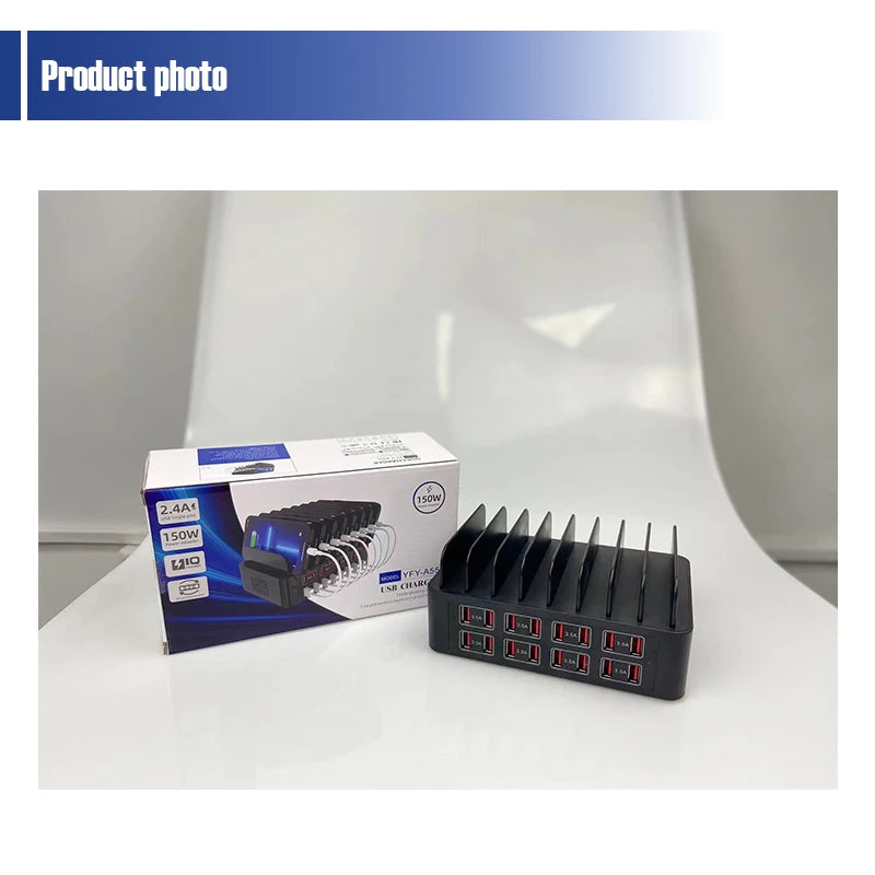 16 port USB hub mounting bracket for refurbished mobile phone USB hub charger, multi port charger bracket