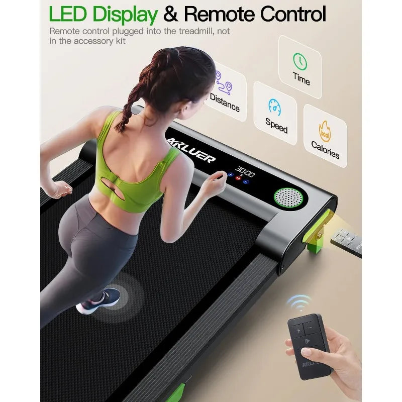 Walking Pad With Incline, Incline Treadmills For Home, 2.5 HP Under Desk Treadmill Small With Remote Control, Walking Pad