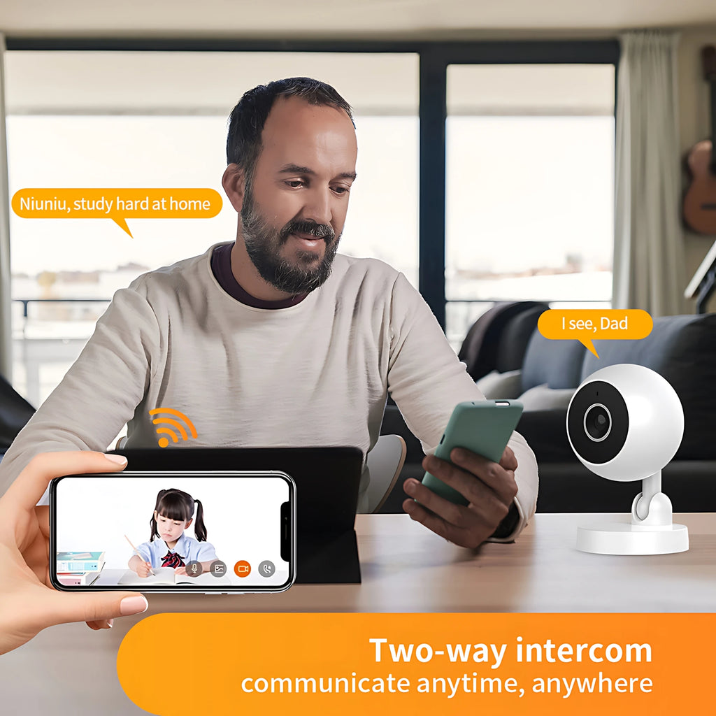 CCTV Smart 1080HD Wi-Fi Smart Home Security Camera 2MP HD Real-Time APP Alerts 2-Way Audio With Motion Tracking For Baby & Pet