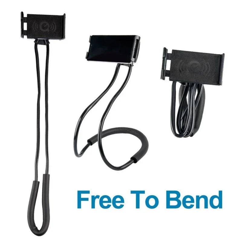 Lazy Hanging Neck Phone Stand Holder Rotatable Mobile Phone Stand Necklace Bracket Bed 360 Degree Phone Holder For Smartphones