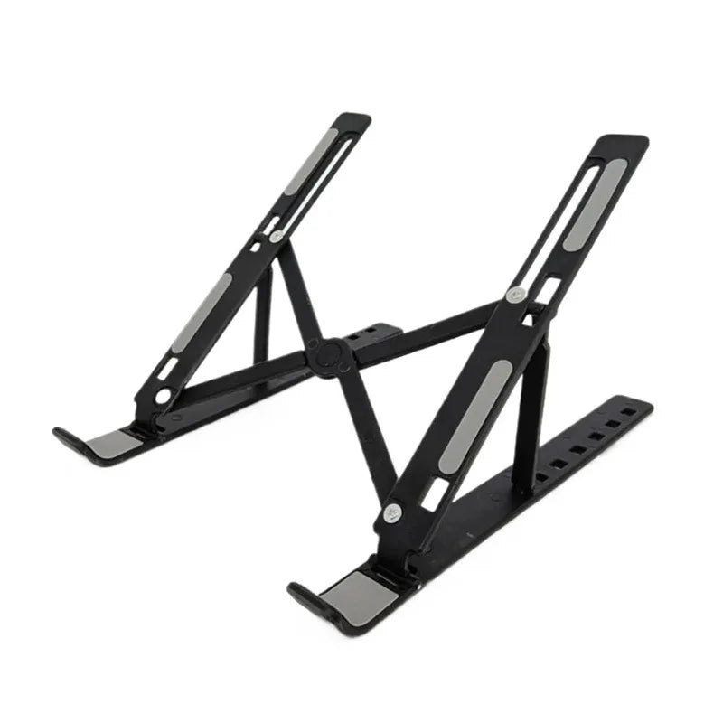Foldable adjustable aluminum alloy laptop stand with non-slip pads for MacBook and notebooks
