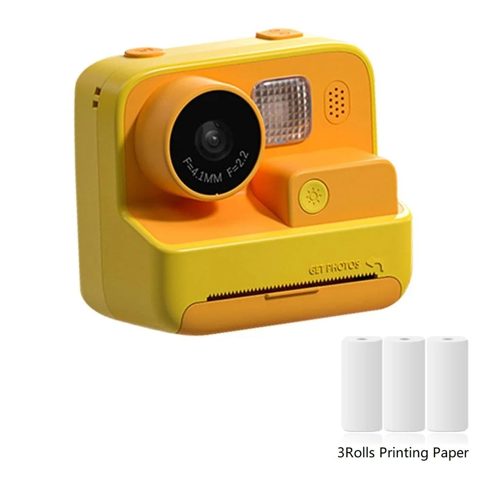 Children Instant Camera Print Camera 2.0" 1080P Video Photo Digital Camera with Thermal Print Paper for Kids Birthday Gift Toys
