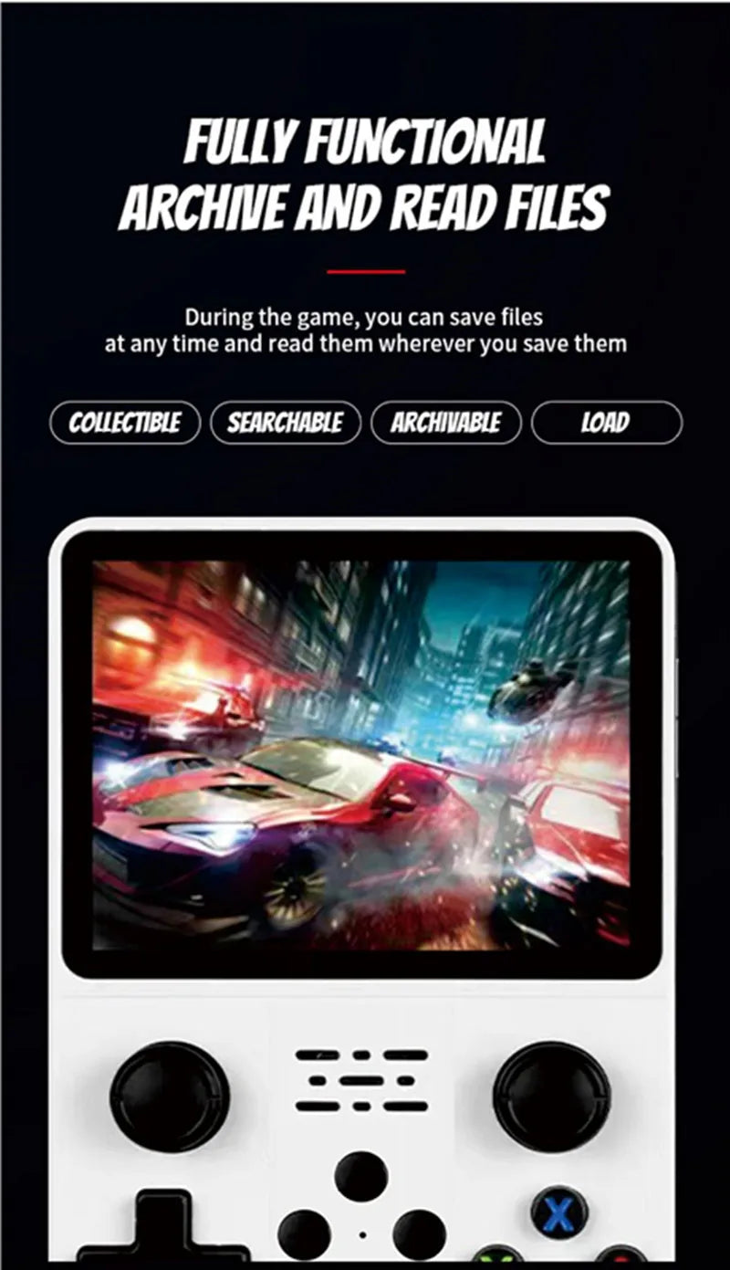 Retro R36S Handheld Video Game Console 3.5 Inch IPS Screen 128GB Preloaded Games Portable Pocket Player with Linux System