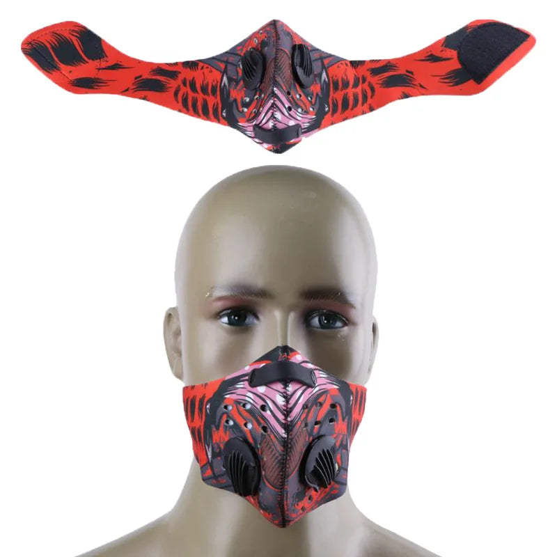 Outdoor Sports Reusable Face Masks for Men Dustproof Masks Activated Carbon Dust Mask with Extra Filter Cotton Halloween Cosplay