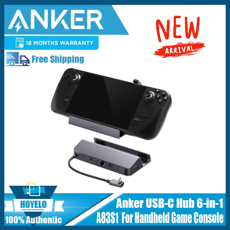 Anker-USB-C Hub for Handheld Game Console, A83S1 Excluding, 6 in 1