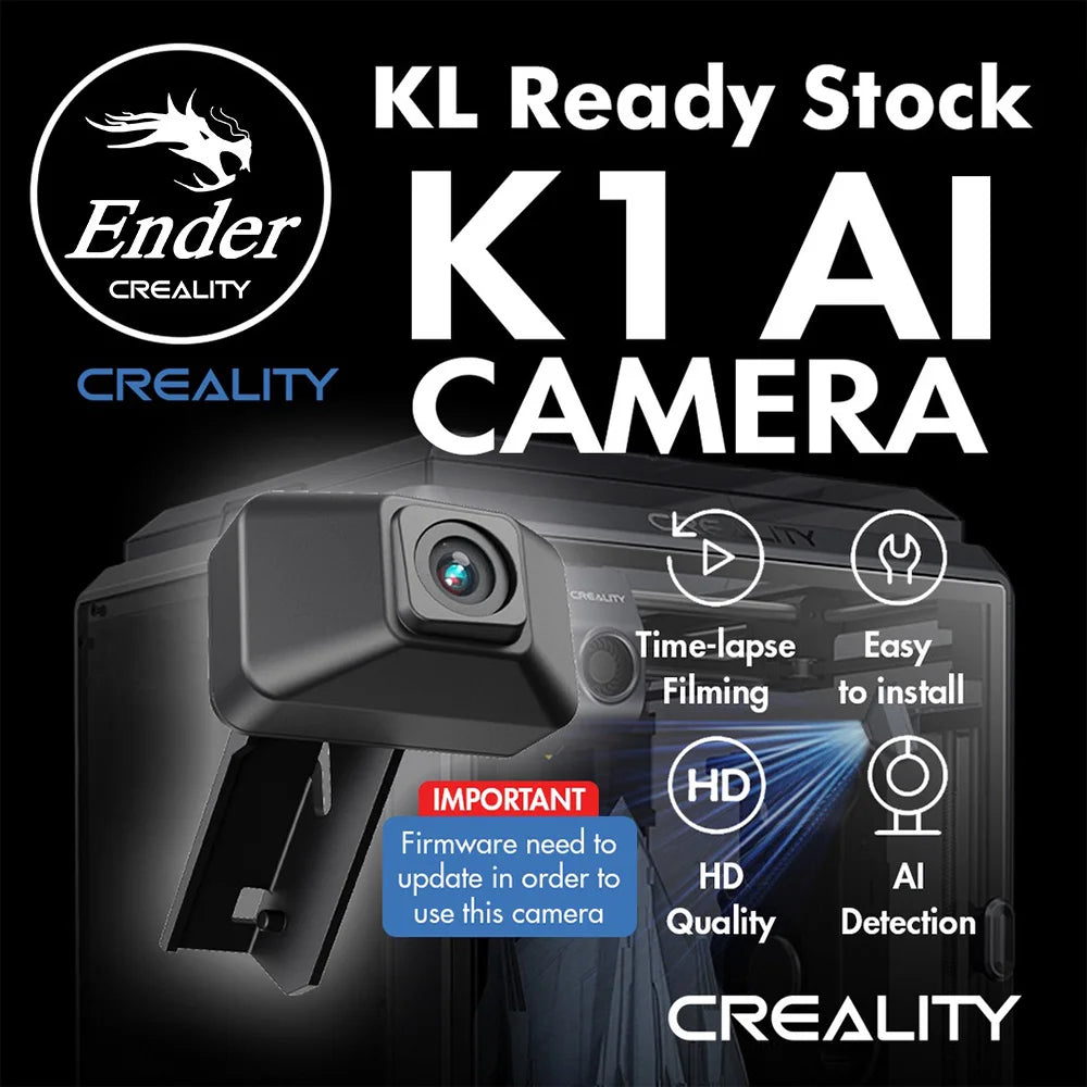 Creality Original  K1 AI Camera Upgrade accessories Clear Image AI Detection Time-lapse Filming Easy to install