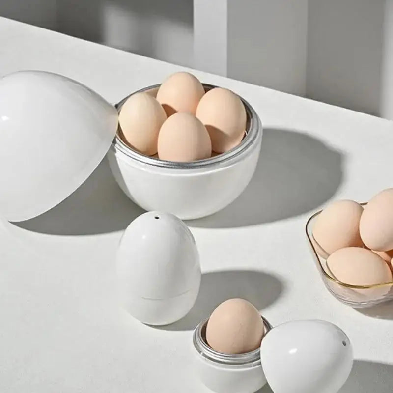 Microwave Eggs Steamer Boiler Cooker 1/4 Eggs Capacity Easy Quick 5 Minutes Hard Or Soft Boiled Kitchen Cooking Tools