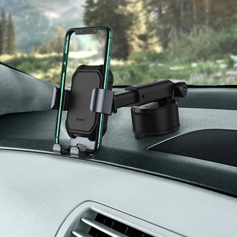 Baseus Gravity Car Phone Holder Suction Cup Adjustable Universal Holder Stand in Car GPS Mount For iPhone 13 12 Pro  Xiaomi POCO