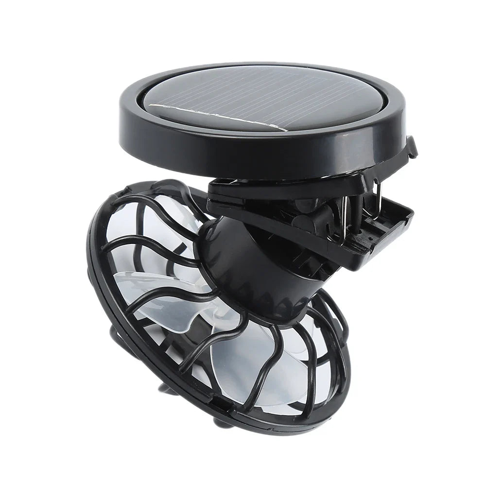 Car Solar Fan Sun Energy Cell Cooling Usb Portable Fan Cooler Mini Fan Clip-on Hat For Summer Electrical Appliances For Camping