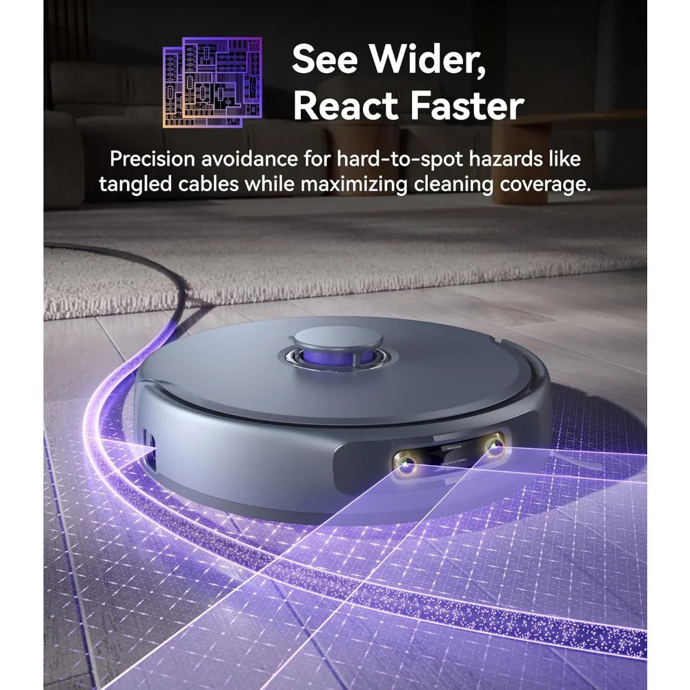 Freo Z Ultra Robot Vacuum and Mop Combo, Dual RGB Cameras and Chips, AI Avoidance, 12000Pa Suction, Real-Time Decisions- HOME