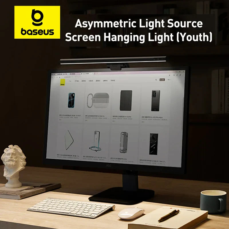 Baseus LED Desk Lamp Screen Light PC Computer Laptop Hanging LED Bar Light Table Lamp LCD Monitor Lamp Study Reading USB Light