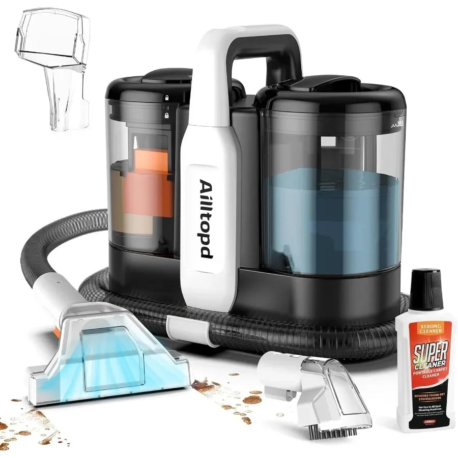 Portable Carpet Upholstery Spot Cleaner with 15Kpa Powerful Suction and Advanced Spot Remover for Deep Stain Cleaning on Carpet