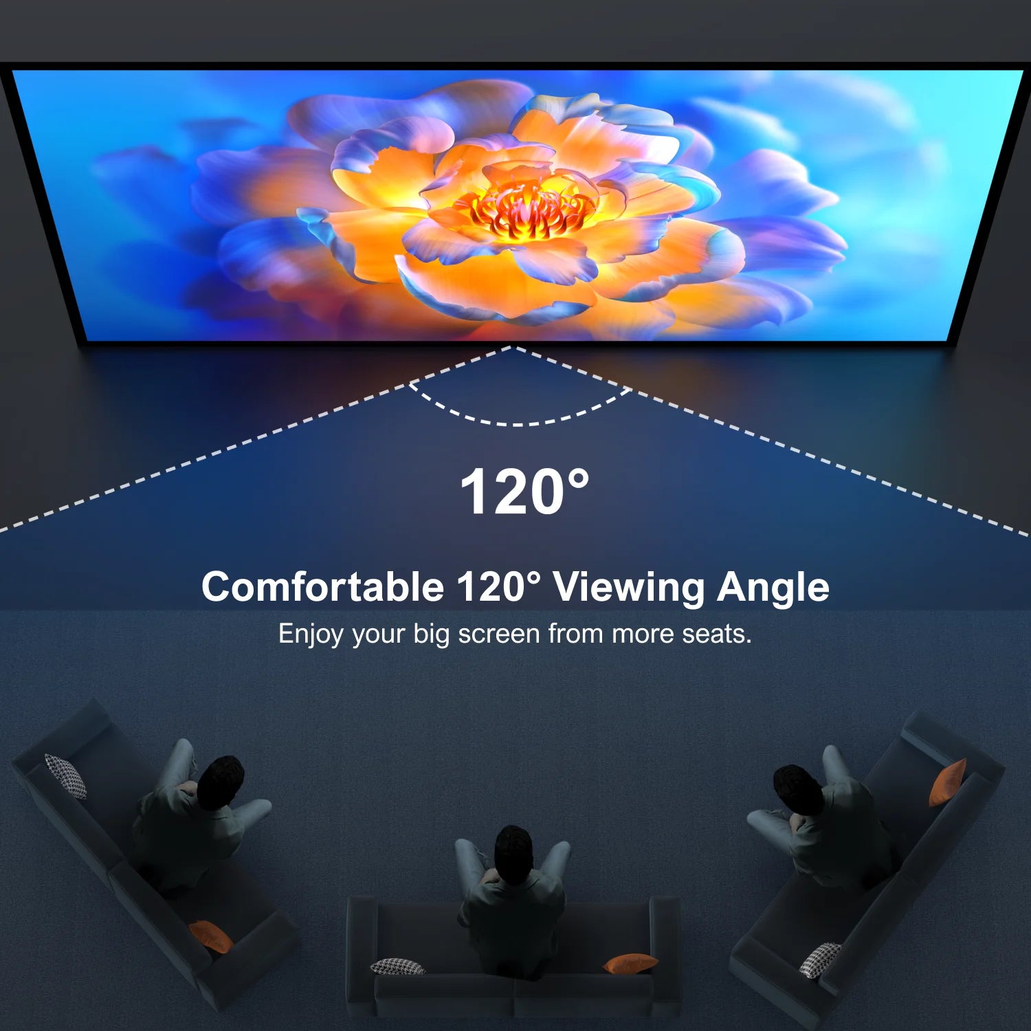 ULTIMEA Photon E-ALR Portable Projection Screen 16:9 4K HD Enhanced Ambient Light-Rejecting Screen For Outdoor, Home Theater