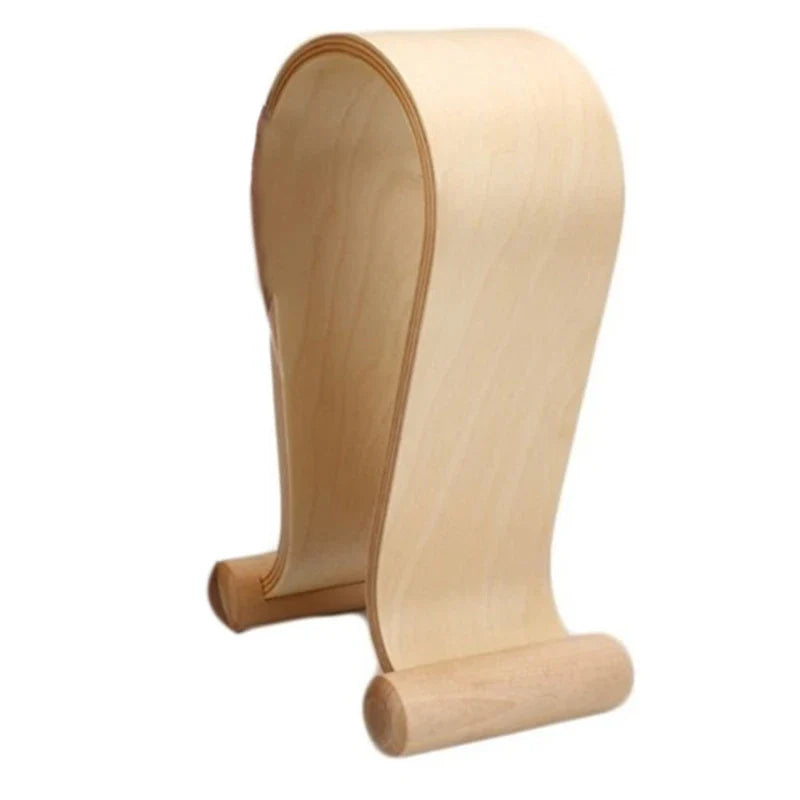 Walnut Wood Headset Stand in Nature Walnut Surface Gaming Headset Holder with Solid Heavy Base for All Headphone Sizes