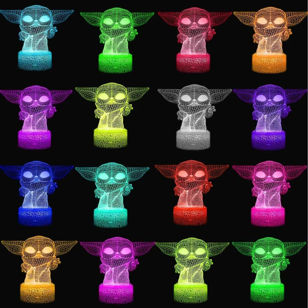 3D Night Light for Kids Baby Light for Room Decor USB Charge 3D Illusion Lamp with Timing Remote Control Christmas Birthday Gift