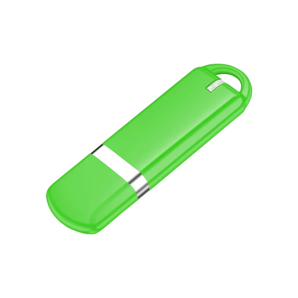 Bright green JASTER 64GB USB Flash Drive with USB 2.0 and compact design, perfect for business promotional gifts.