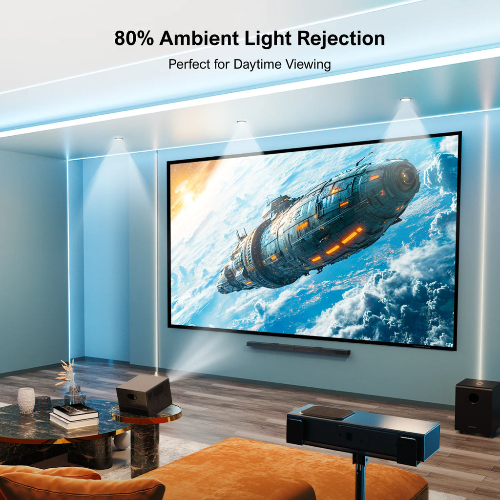 ULTIMEA Photon E-ALR Portable Projection Screen 16:9 4K HD Enhanced Ambient Light-Rejecting Screen For Outdoor, Home Theater