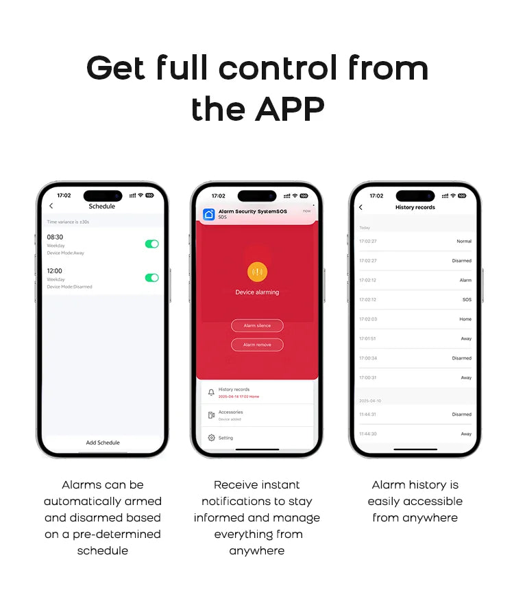 PGST Smart Life Alarm System for Home WIFI GSM Security Alarm Host with Door and Motion Sensor Tuya Smart App control work Alexa