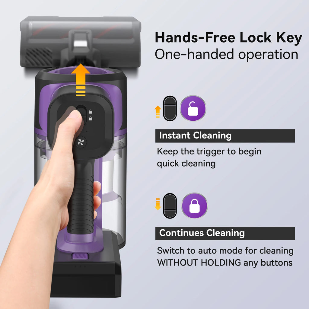INSE S10 Cordless Vacuum Cleaner, 6-in-1 Stick Vacuum with 45Kpa Powerful Suction, Max 50 Min Runtime Rechargeable Battery