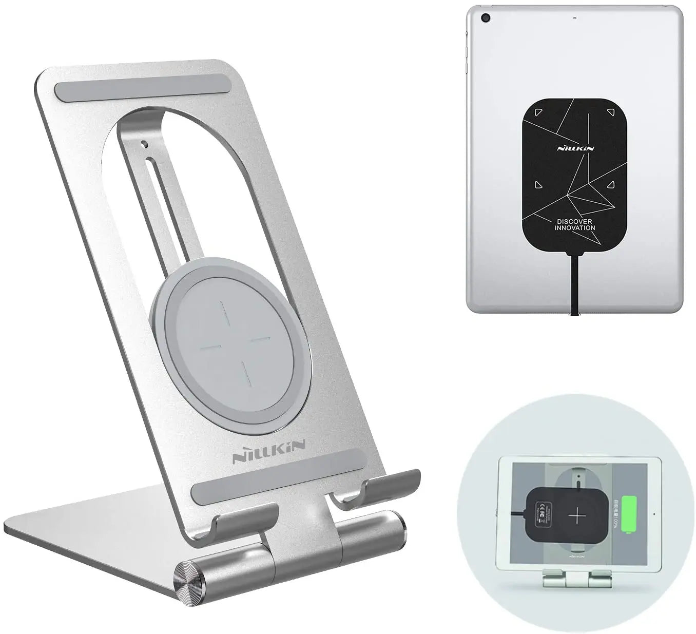 Nillkin Magic Tag S iPad wireless charging receiver chip with stand for iPad 9.7, 10.2, 10.5, and Pro models