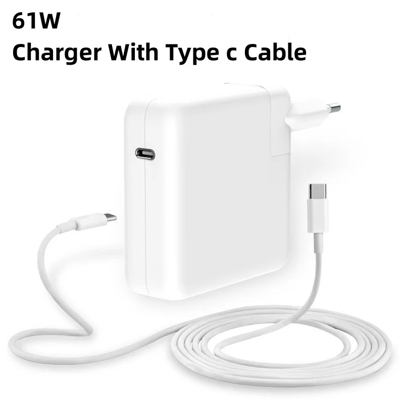 96W MacBook charger USB-C power adapter with Type-C cable for MacBook Pro and Air fast charging