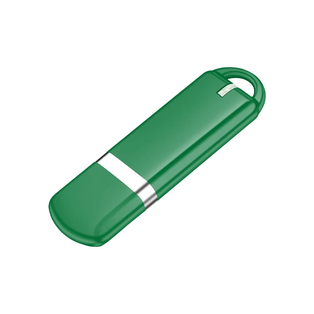 Green JASTER 64GB USB Flash Drive with sleek finish and USB 2.0, ideal for portable business gifting.