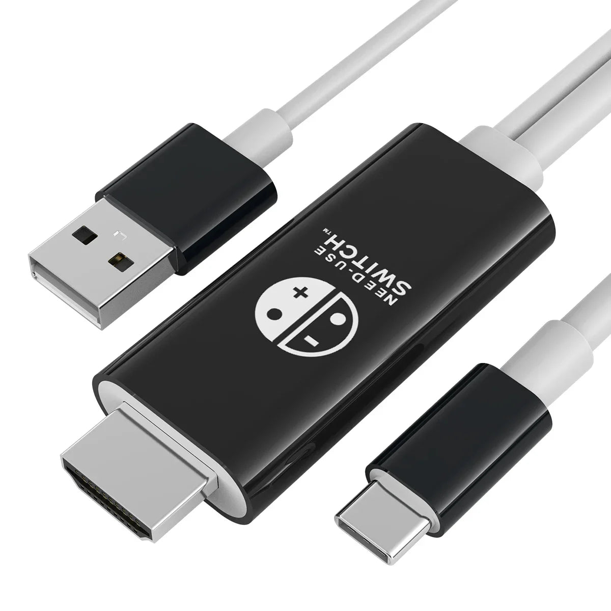 Type C to HDMI Cable with 5V USB Charging Portable Game HDTV Dock 4K HD Adapter for Steam Deck,IMac,IPad Pro,Surface