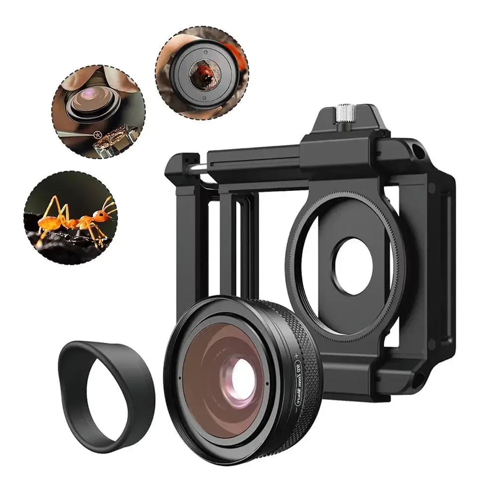 1PC APL-ZM100 Macro Lens 10-20X Zoom Macro Lens High-definition Miniature Mobile Phone Camera Lens With Mobile Phone Holder
