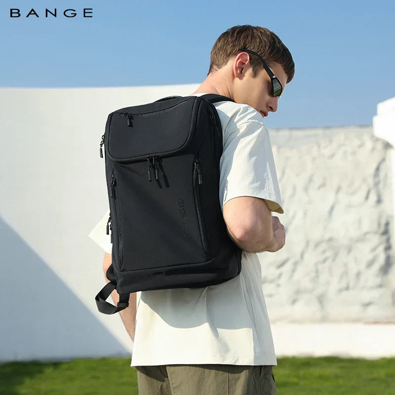 casual nylon soft anti-wrinkle black backpack for 15.6 inch laptop waterproof lightweight male travel bag