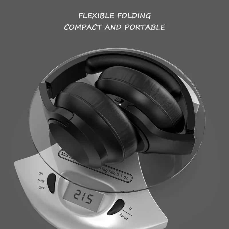 LDON L839 Bluetooth 5.3 foldable wireless headphones with active noise cancellation and mic weighing 215g