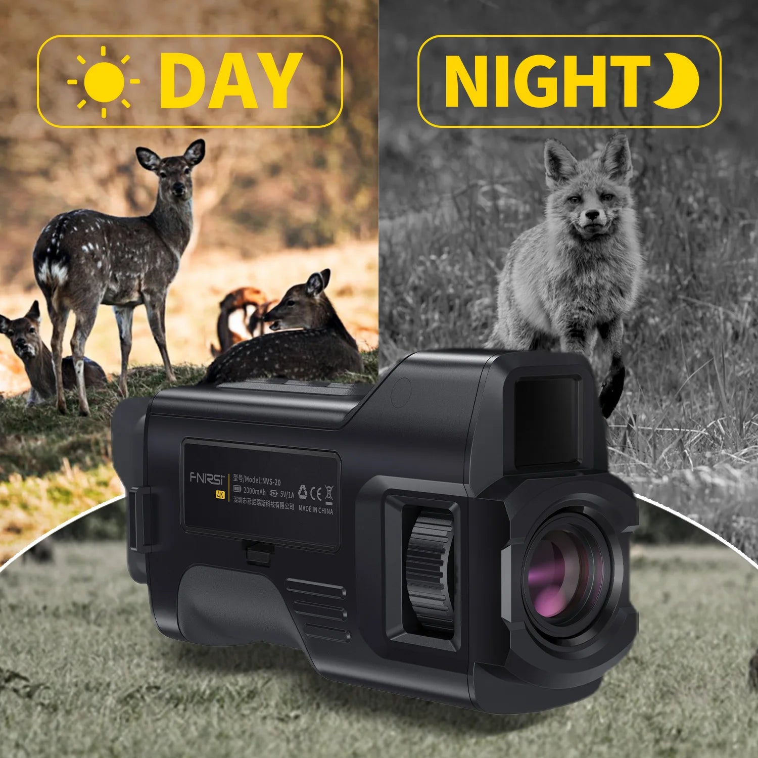 FNIRSI NVS-20 4K full color high definition infrared night vision small portable outdoor night optical imager